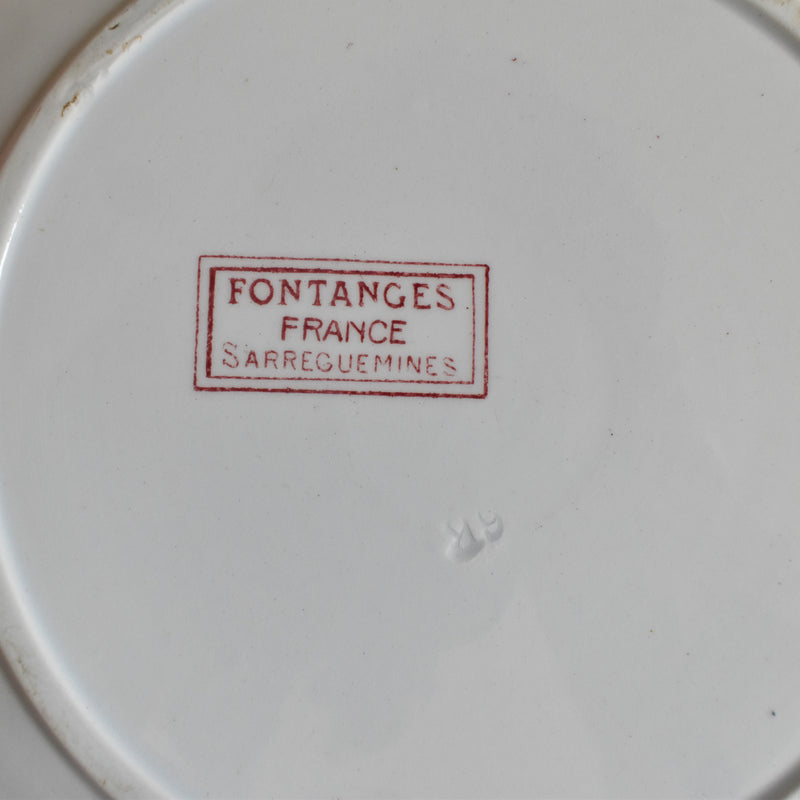 Antique Dessert Plate, Sarreguemines Fontanges B
