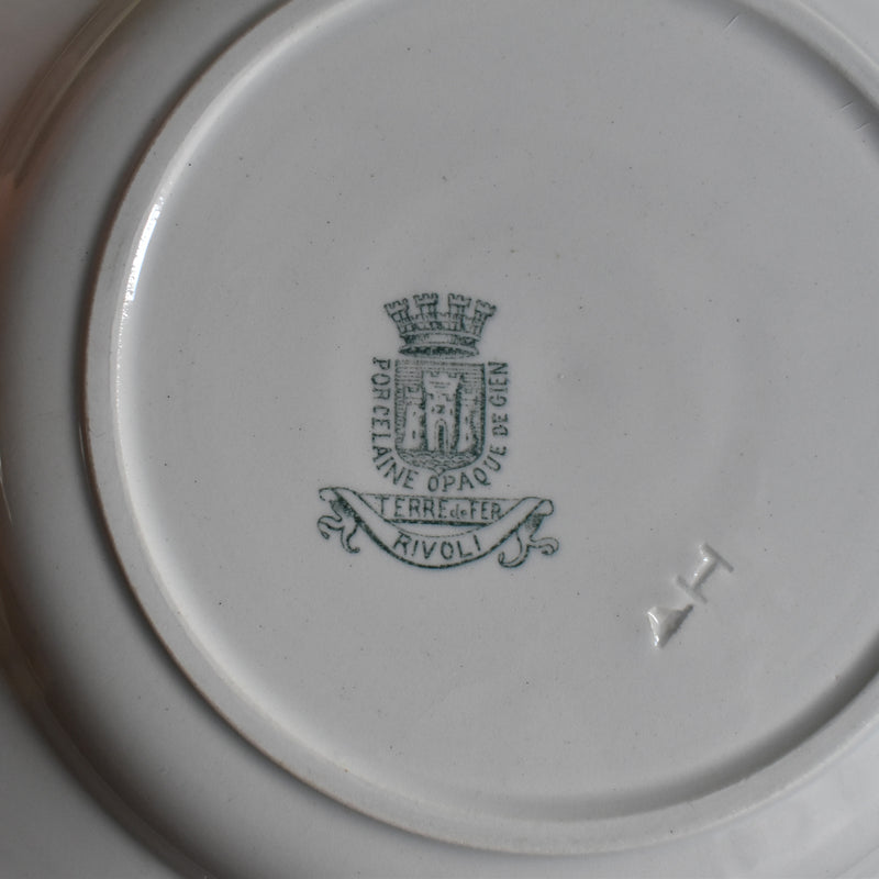 Antique Deep Plate, Gien Rivoli B