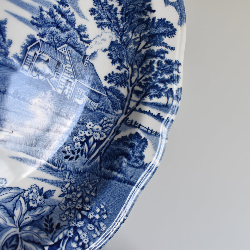 Vintage Round Platter Luneville English Style A