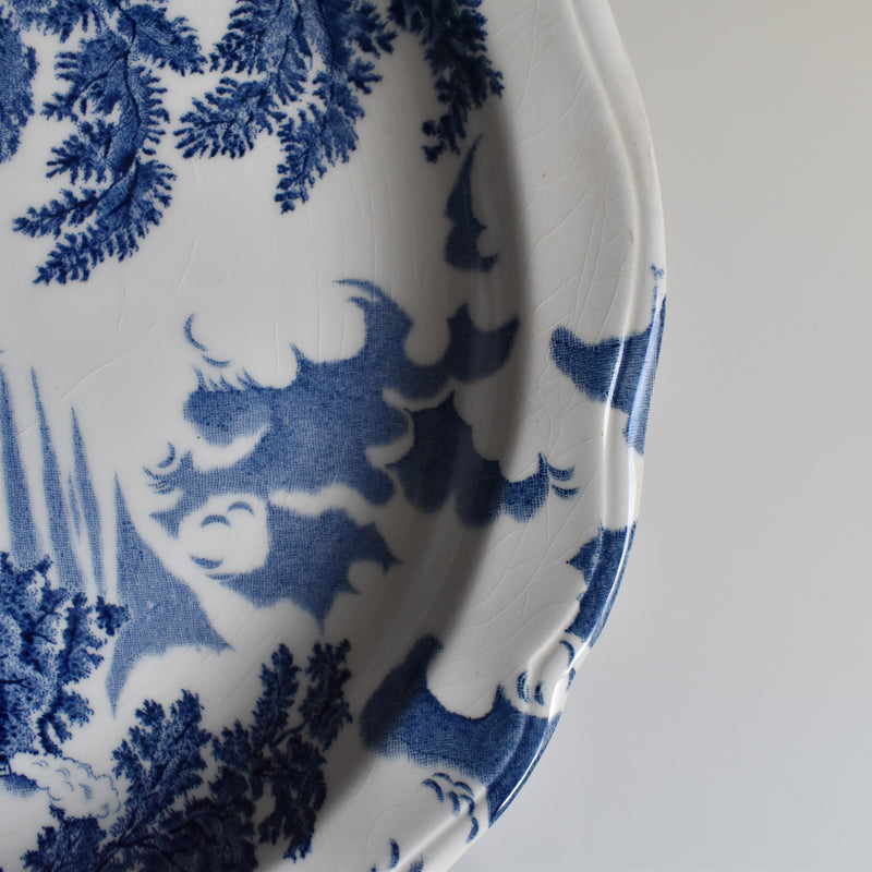Vintage Round Platter Luneville English Style A