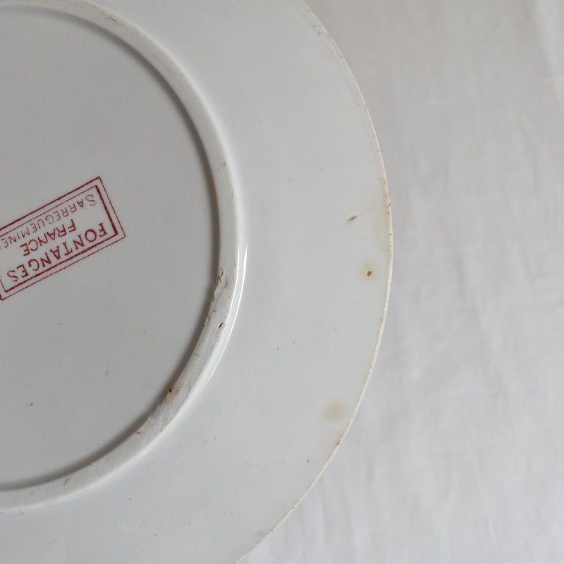 Antique Dessert Plate, Sarreguemines Fontanges B