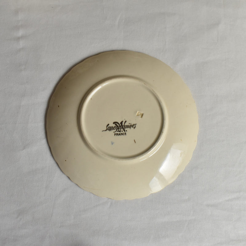 Antique Cup & Saucer U&C Sarreguemines Louis XV B