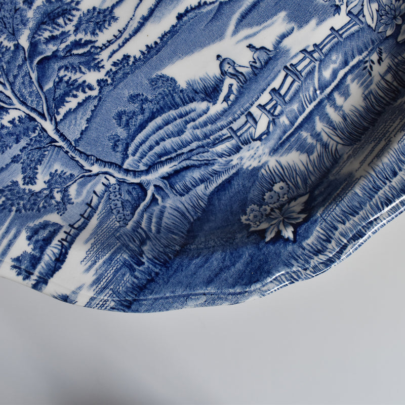 Vintage Round Platter Luneville English Style A