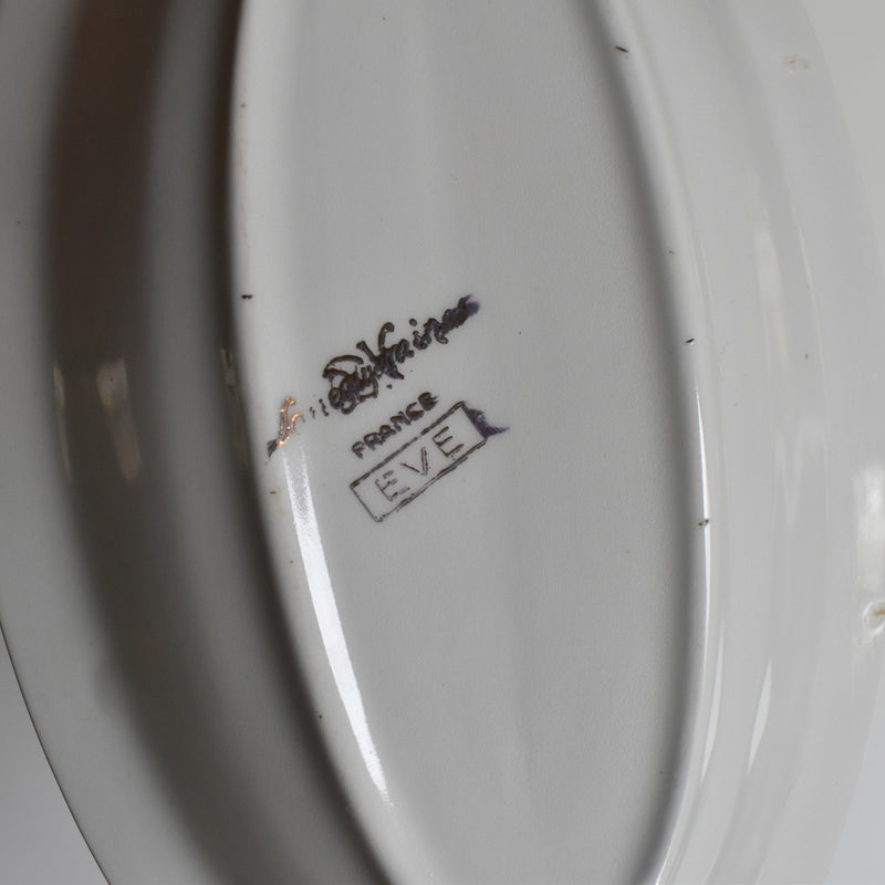 Vintage Digoin & Sarreguemines Gravy Boat, Eve B