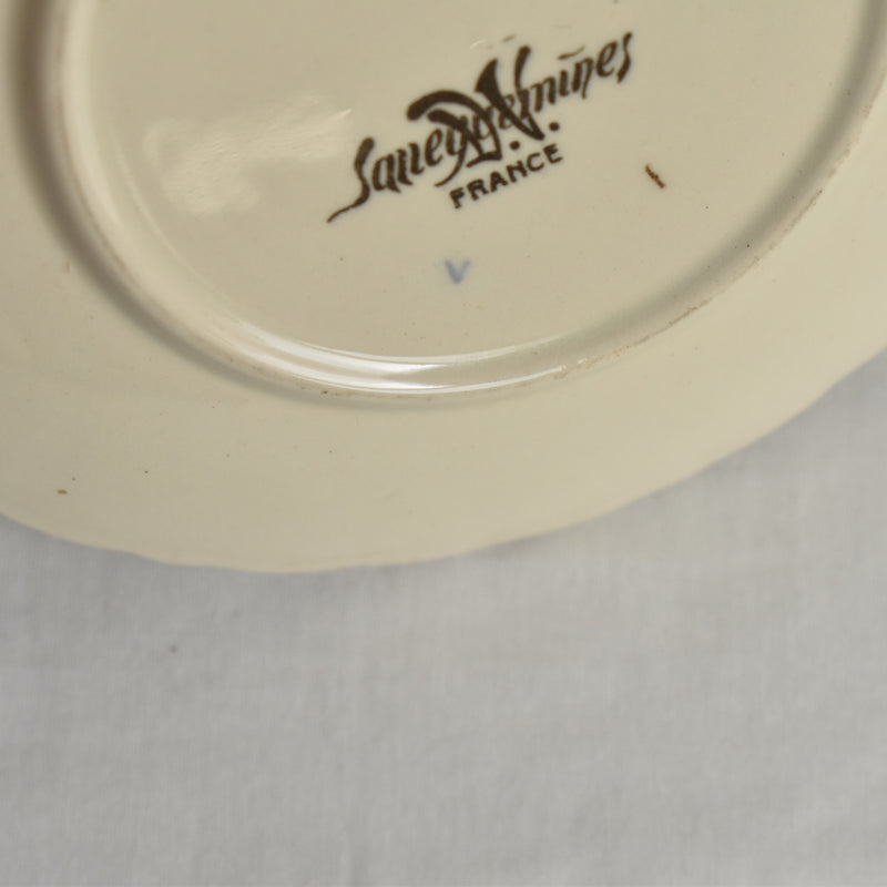 Antique Cup & Saucer U&C Sarreguemines Louis XV B