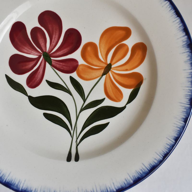 Antique Dessert Plate Sarreguemines Campagne C