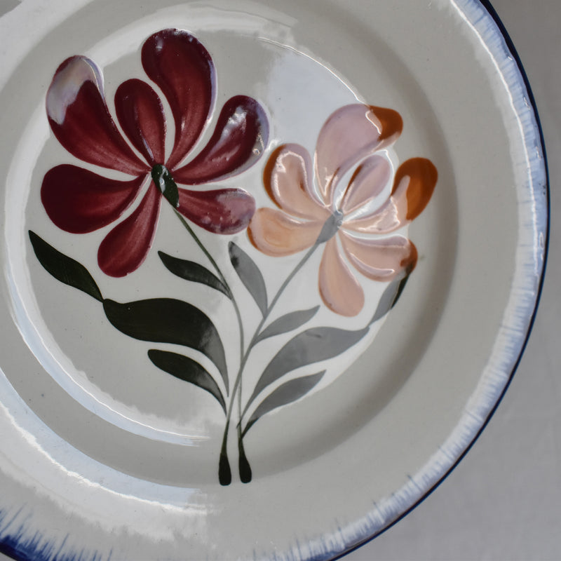 Antique Dessert Plate Sarreguemines Campagne C