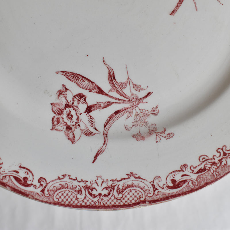 Antique Dessert Plate, Sarreguemines Fontanges B