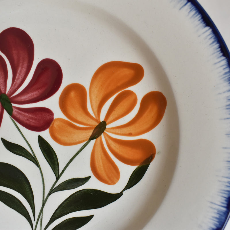 Antique Dessert Plate Sarreguemines Campagne C