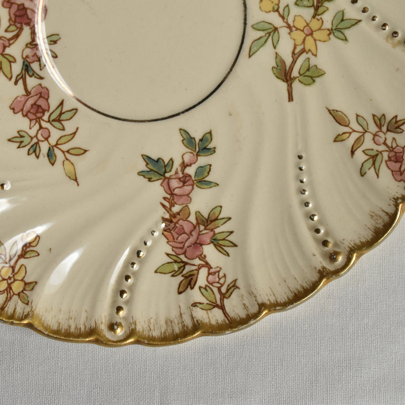 Antique Cup & Saucer U&C Sarreguemines Louis XV B