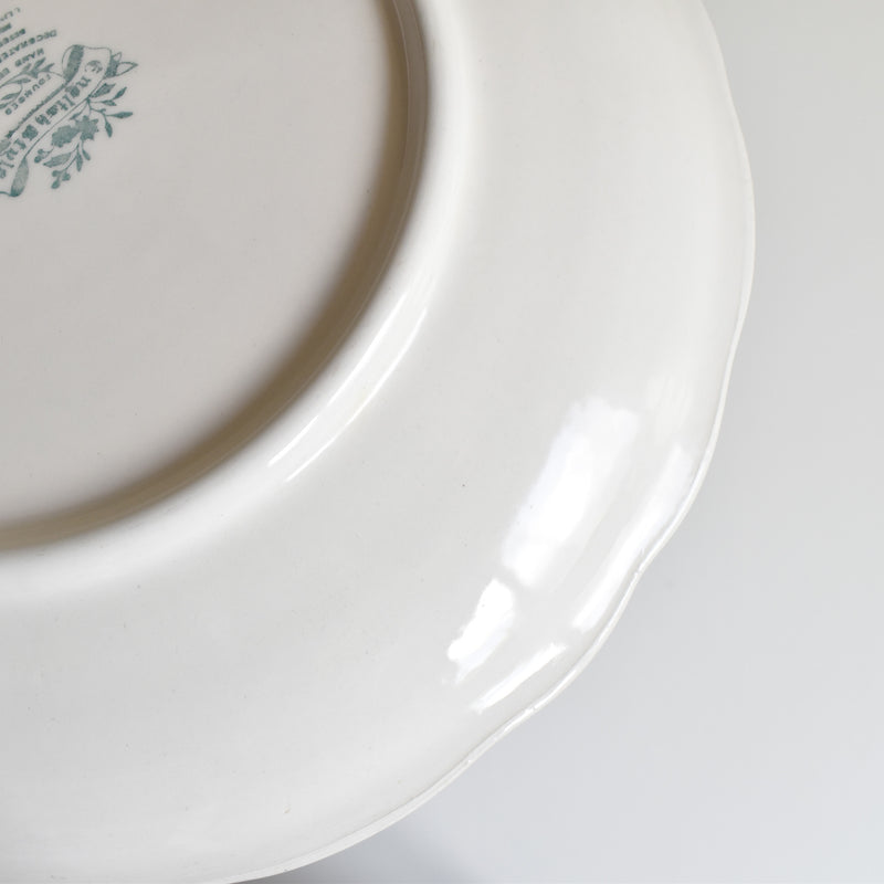 Vintage Round Platter, Lunéville, English Style B