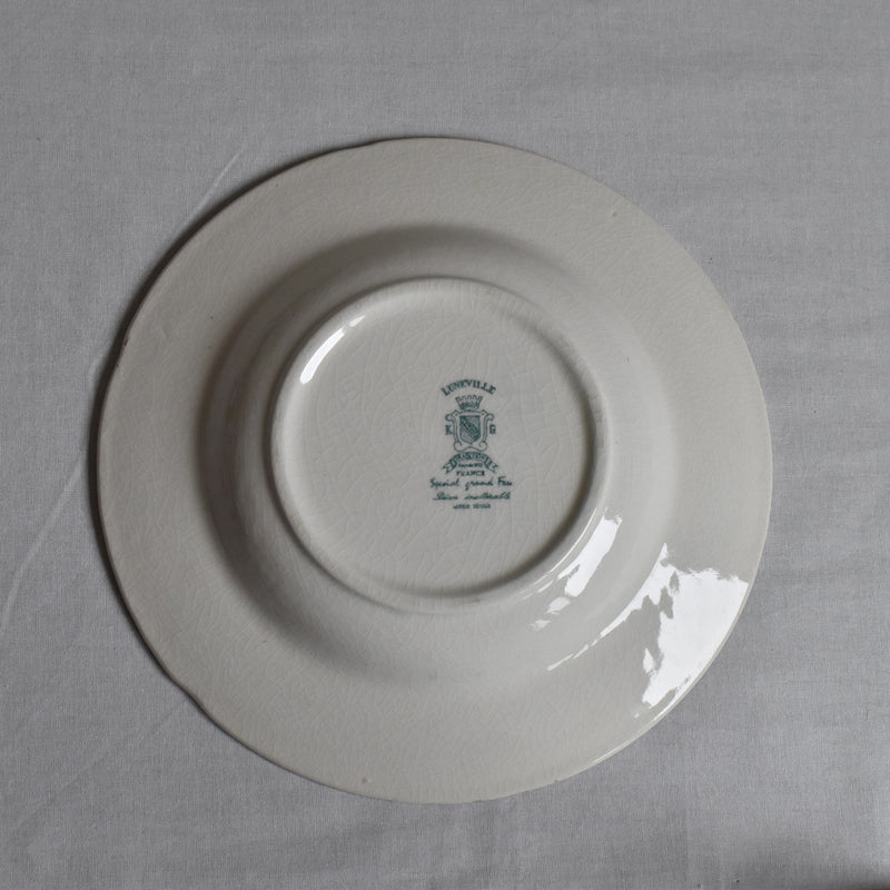 Antique Deep Plate Luneville Grand Feu Tradition B
