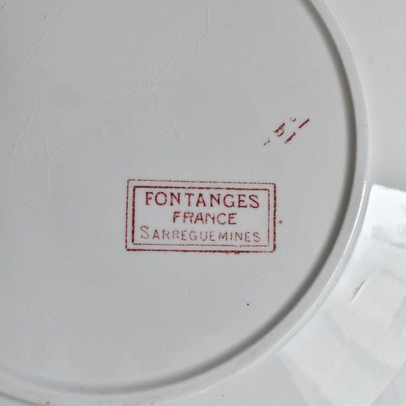 Antique Dessert Plate Sarreguemines Fontanges A