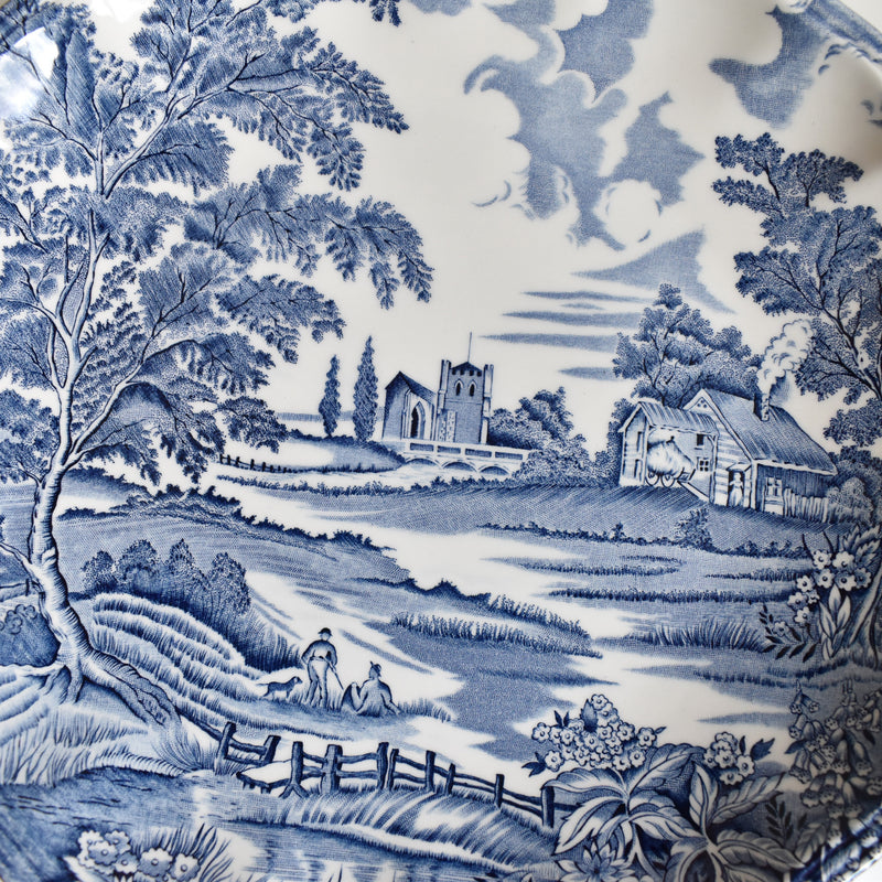 Vintage Round Platter, Lunéville, English Style B