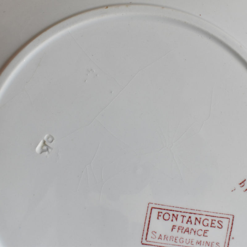 Antique Dessert Plate Sarreguemines Fontanges A