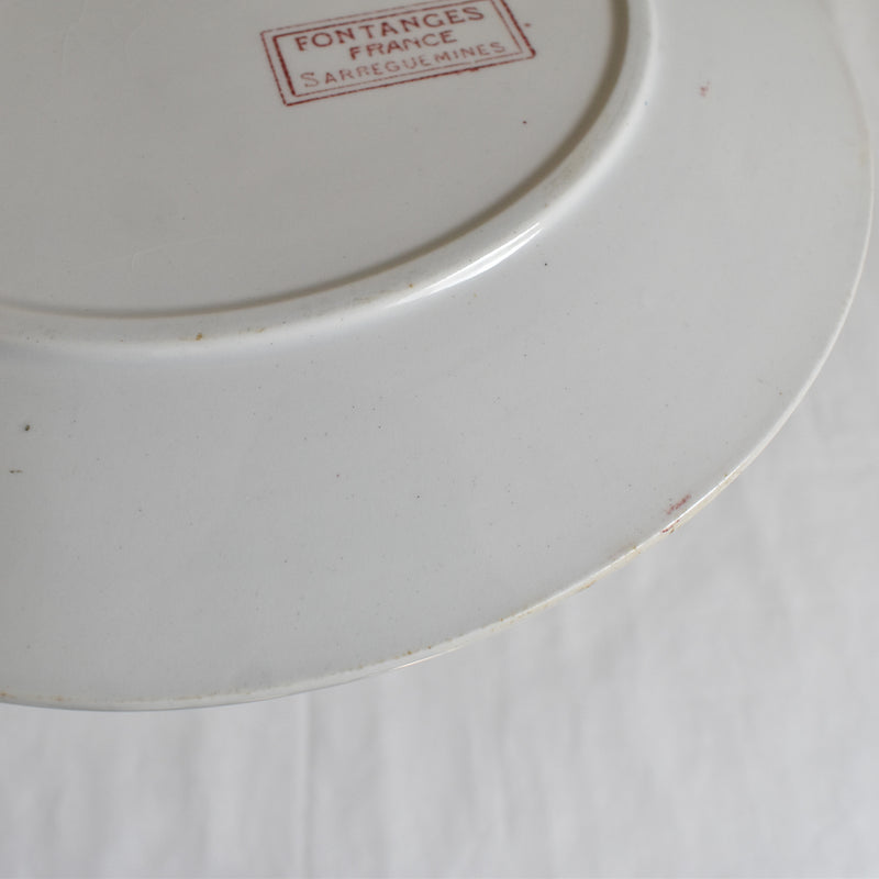 Antique Dessert Plate Sarreguemines Fontanges A