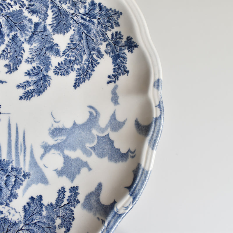 Vintage Round Platter, Lunéville, English Style B
