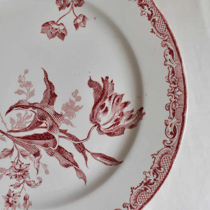Antique Dessert Plate Sarreguemines Fontanges A