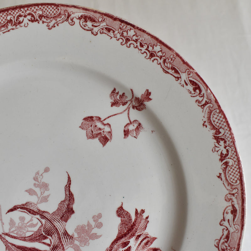 Antique Dessert Plate Sarreguemines Fontanges A