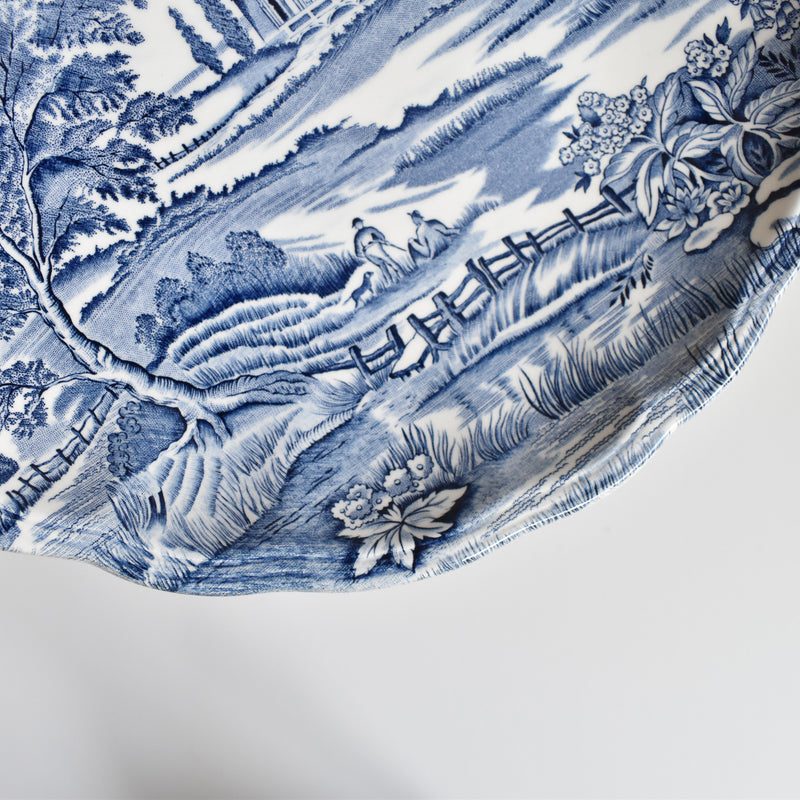 Vintage Round Platter, Lunéville, English Style B