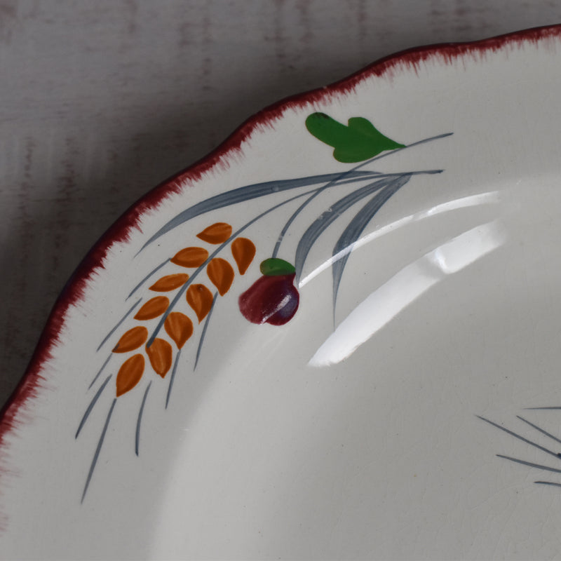 Vintage Deep Plate, Sarreguemines, Messidor B