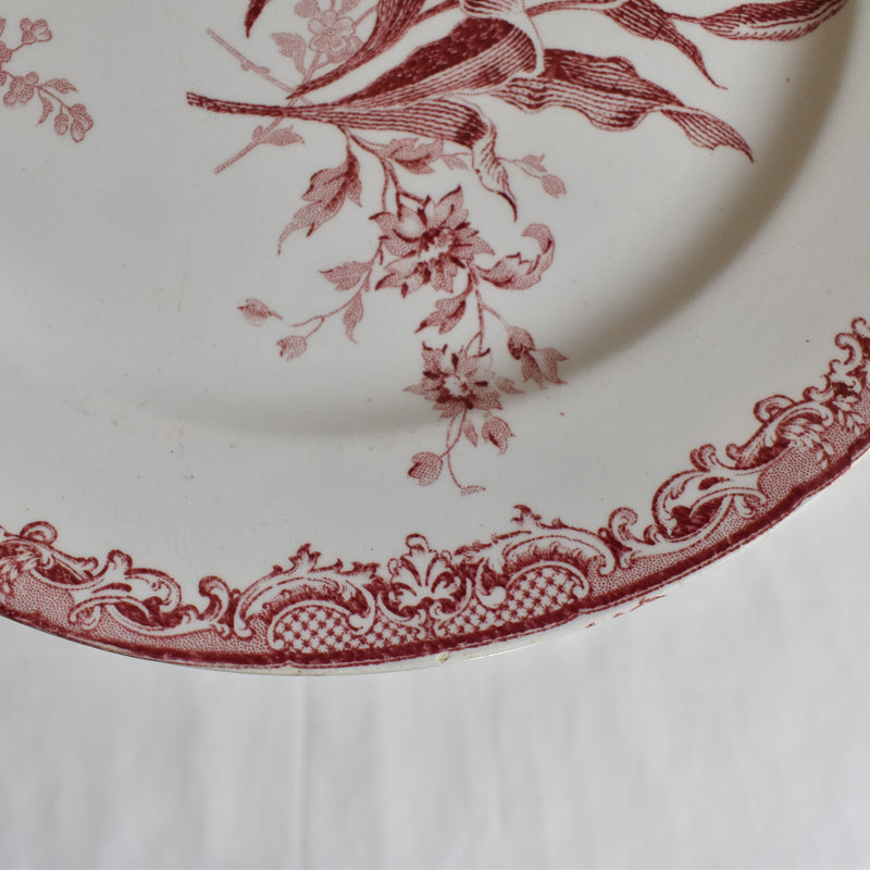 Antique Dessert Plate Sarreguemines Fontanges A