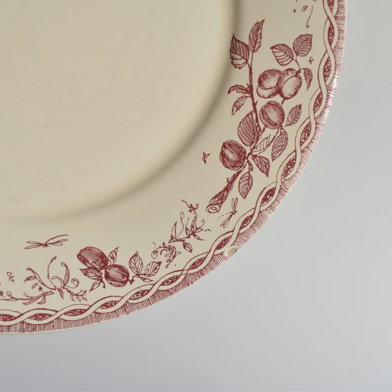 Vintage Dessert Plate, Moulin des Loups, Prune A