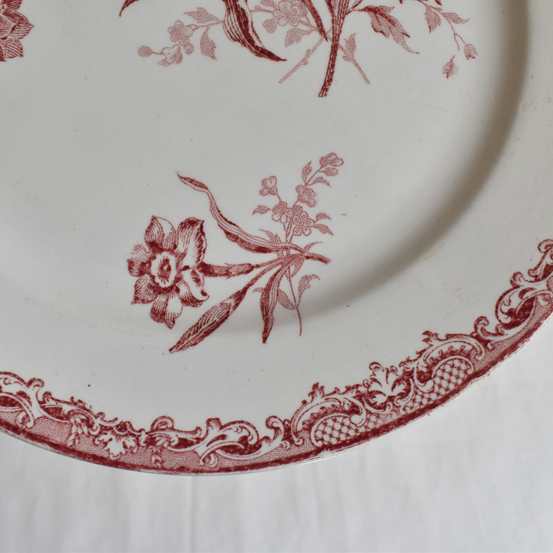 Antique Dessert Plate Sarreguemines Fontanges A