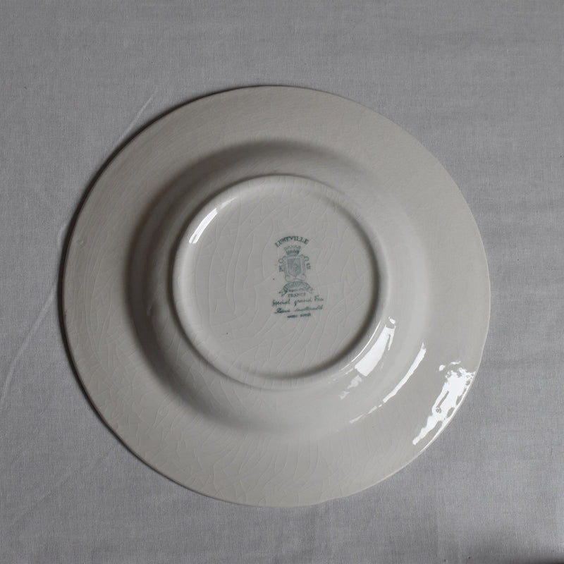 Antique deep plate, Lunéville, Grand Feu Tradition E