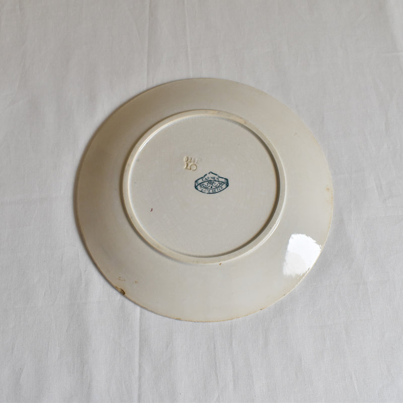 Antique Dessert Plate - Sarreguemines Carmen D