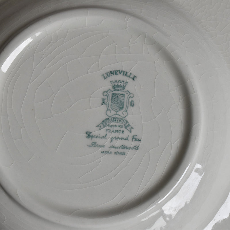 Antique Deep Dish, Lunéville, Grand Feu Tradition F