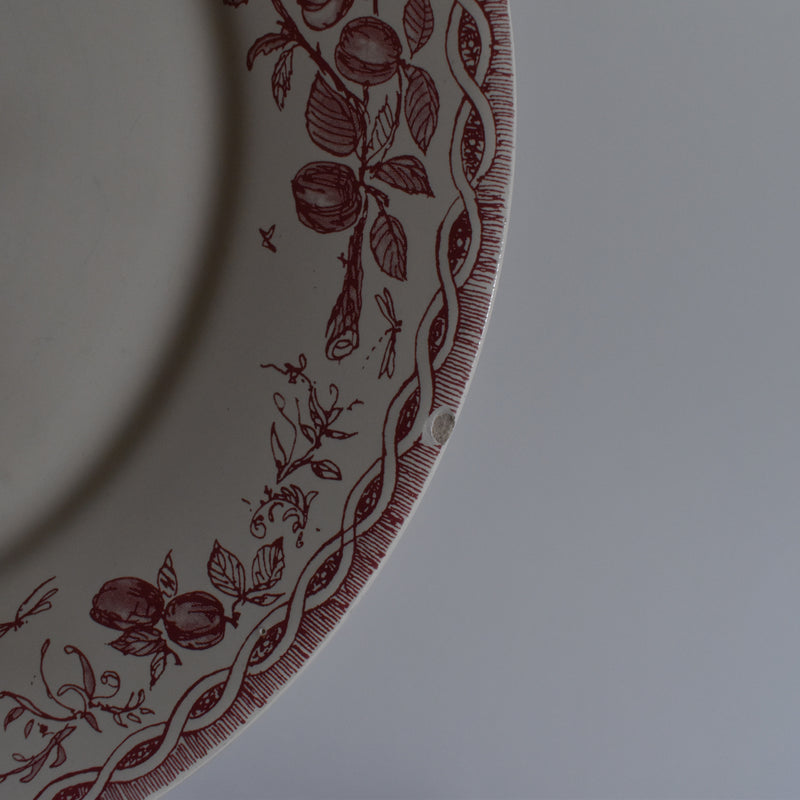 Vintage Dessert Plate, Moulin des Loups, Prune A