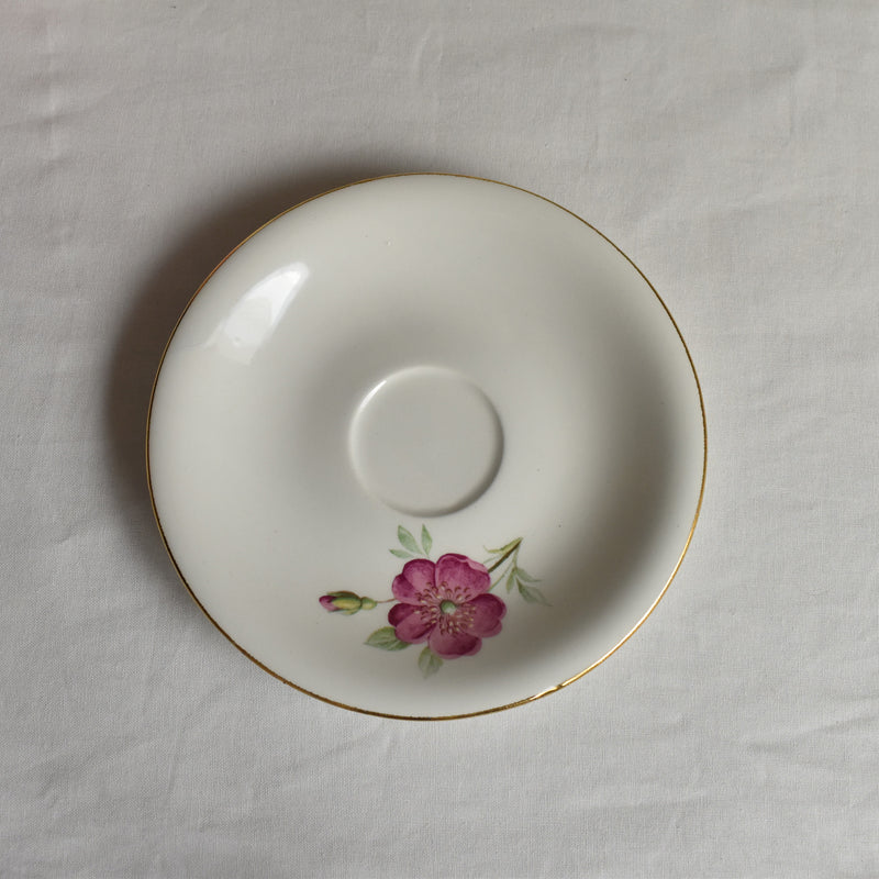 Vintage Gien Rosine Cup & Saucer A
