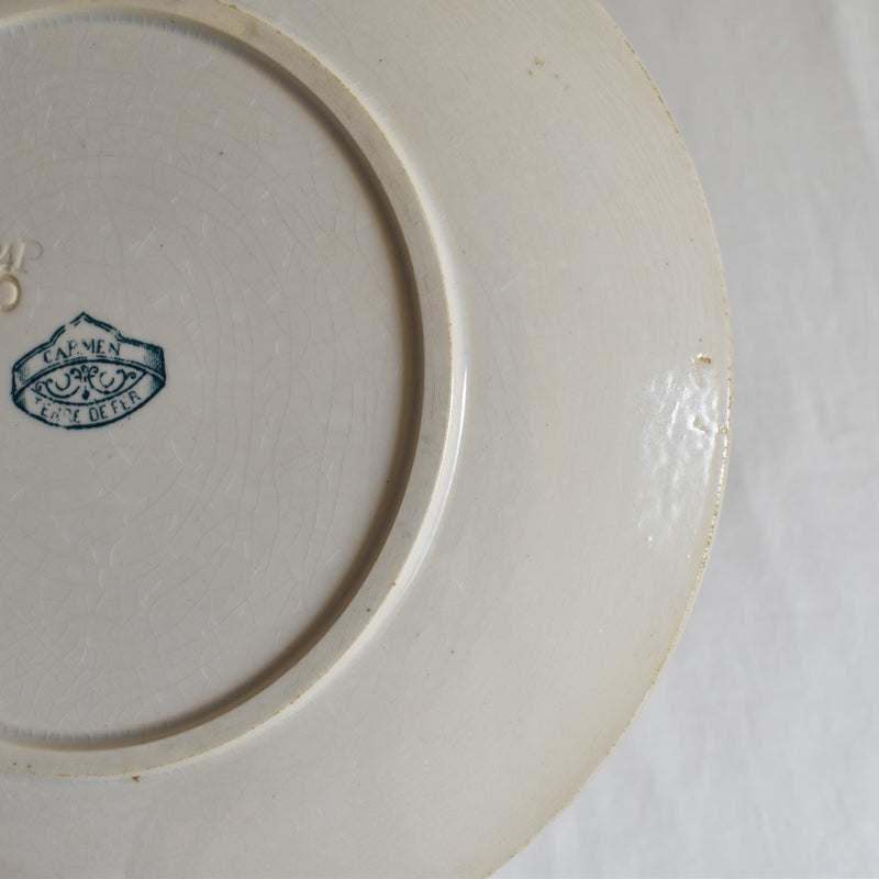 Antique Dessert Plate - Sarreguemines Carmen D
