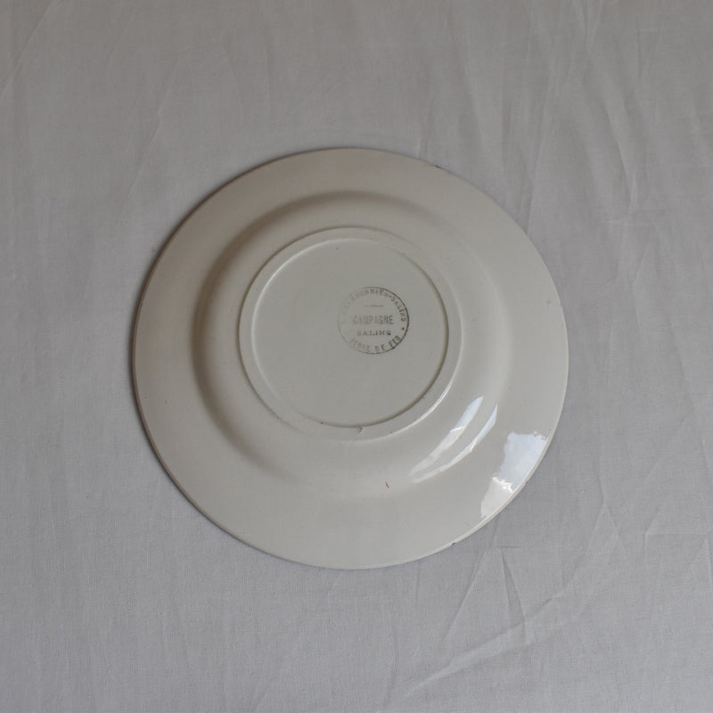 Antique Dessert Plate - Salins, Campagne E
