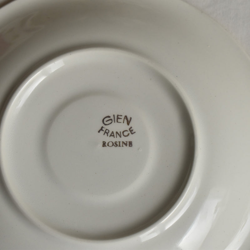 Vintage Gien Rosine Cup & Saucer A