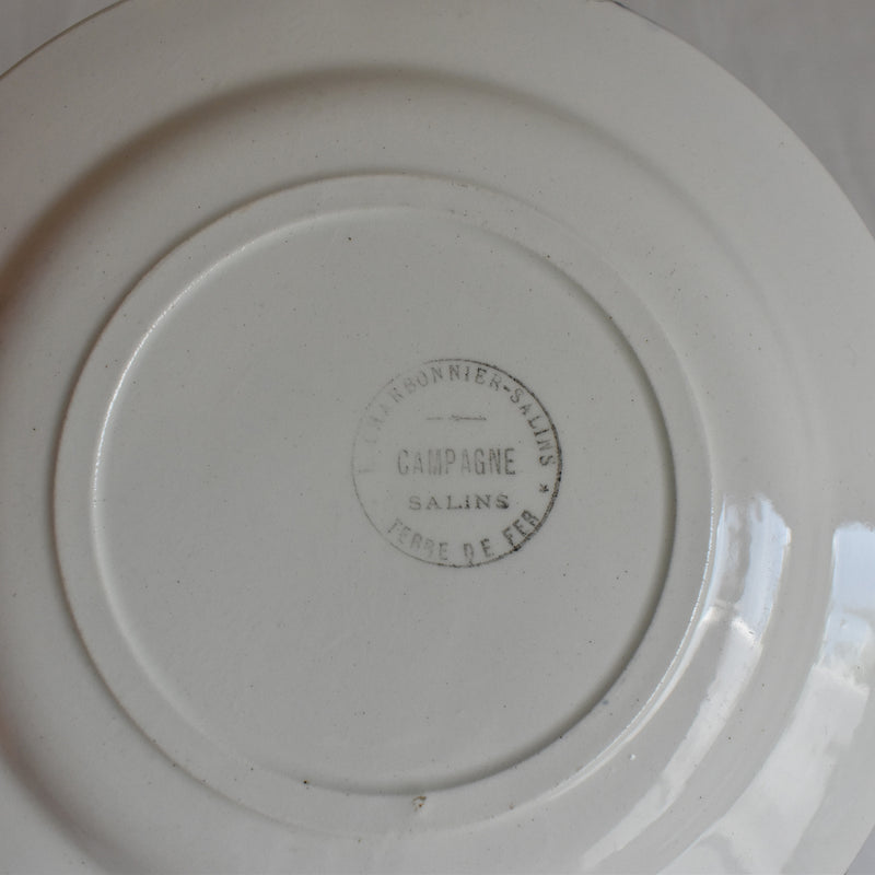 Antique Dessert Plate - Salins, Campagne E