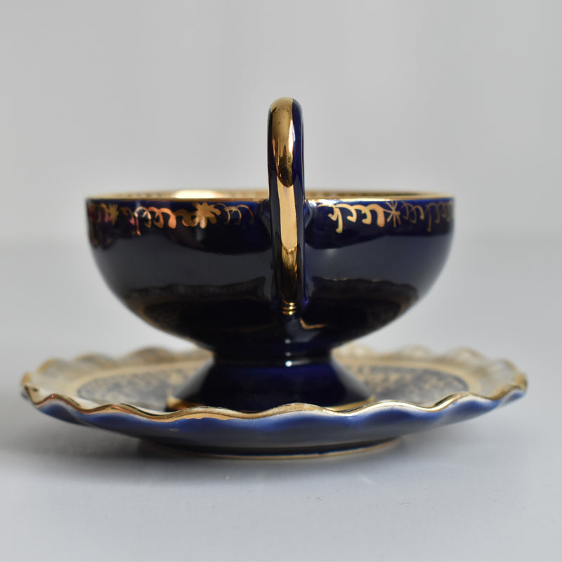 ア.ドラサンヴァル A.Dressinval コーヒーカップ＆ソーサー Dark Blue