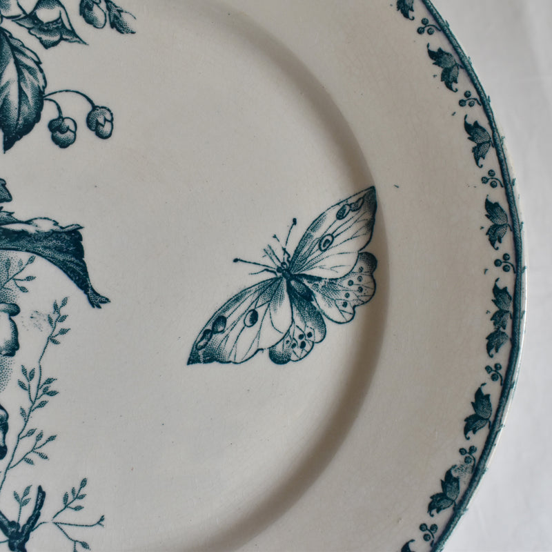 Antique Dessert Plate - Sarreguemines Carmen D