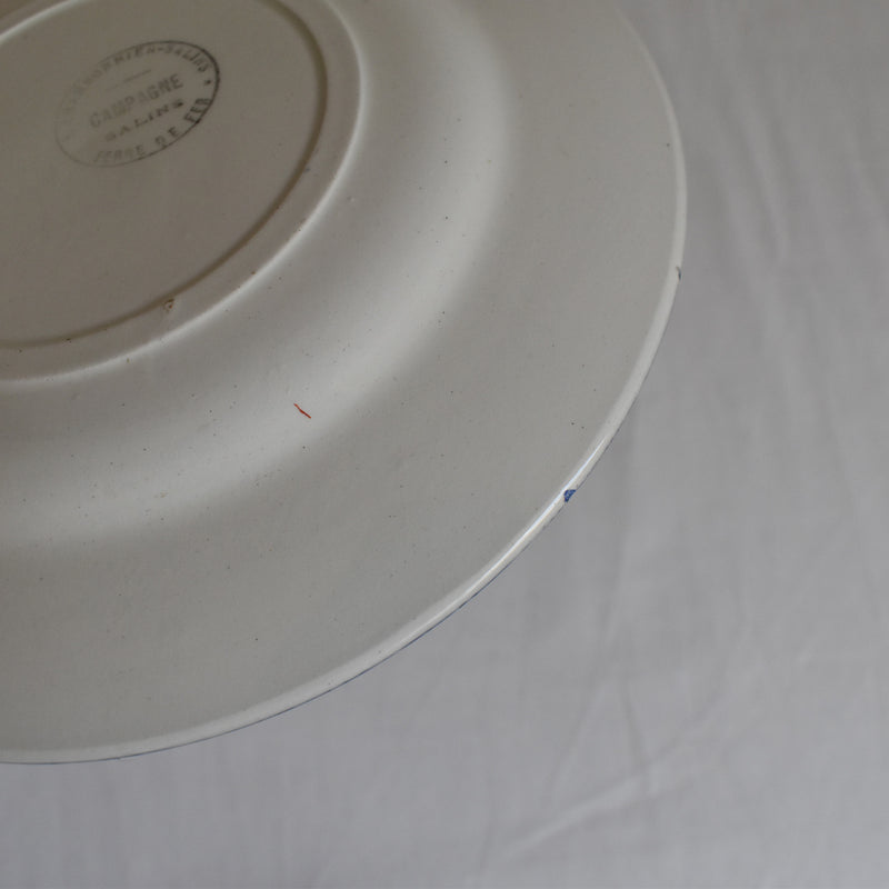 Antique Dessert Plate - Salins, Campagne E