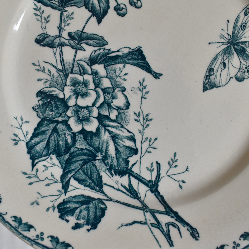 Antique Dessert Plate - Sarreguemines Carmen D