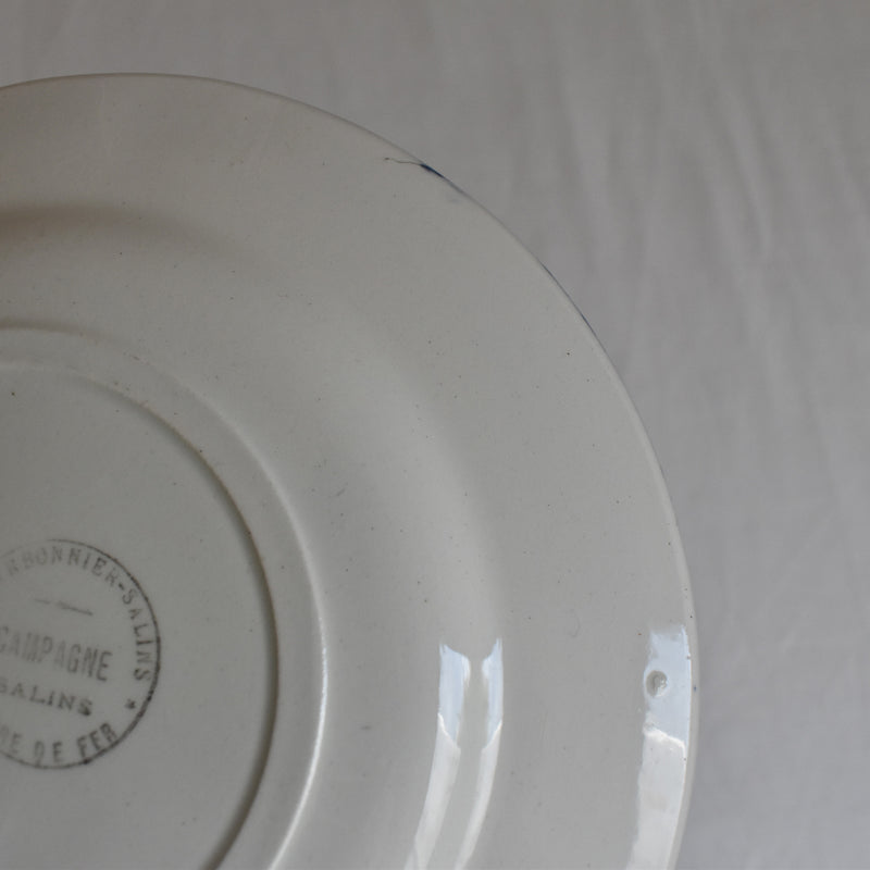 Antique Dessert Plate - Salins, Campagne E