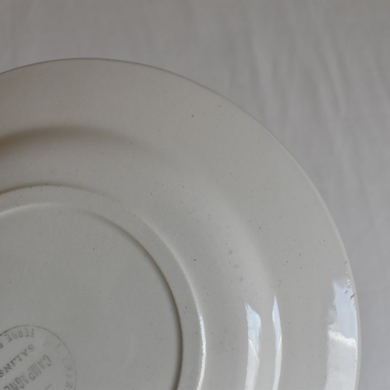 Antique Dessert Plate - Salins, Campagne E