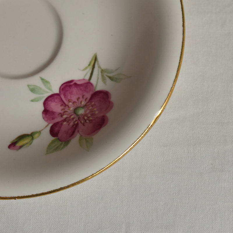 Vintage Gien Rosine Cup & Saucer A