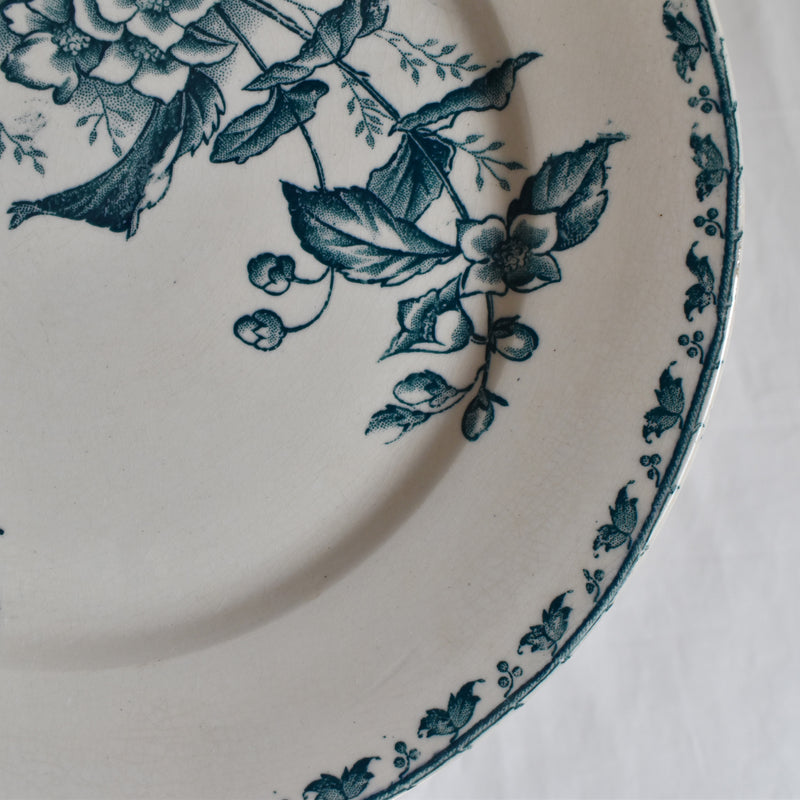 Antique Dessert Plate - Sarreguemines Carmen D