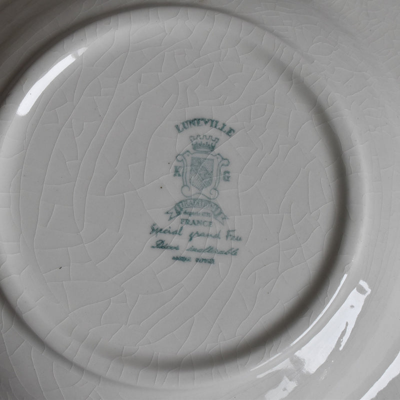 Antique deep plate, Lunéville, Grand Feu Tradition E
