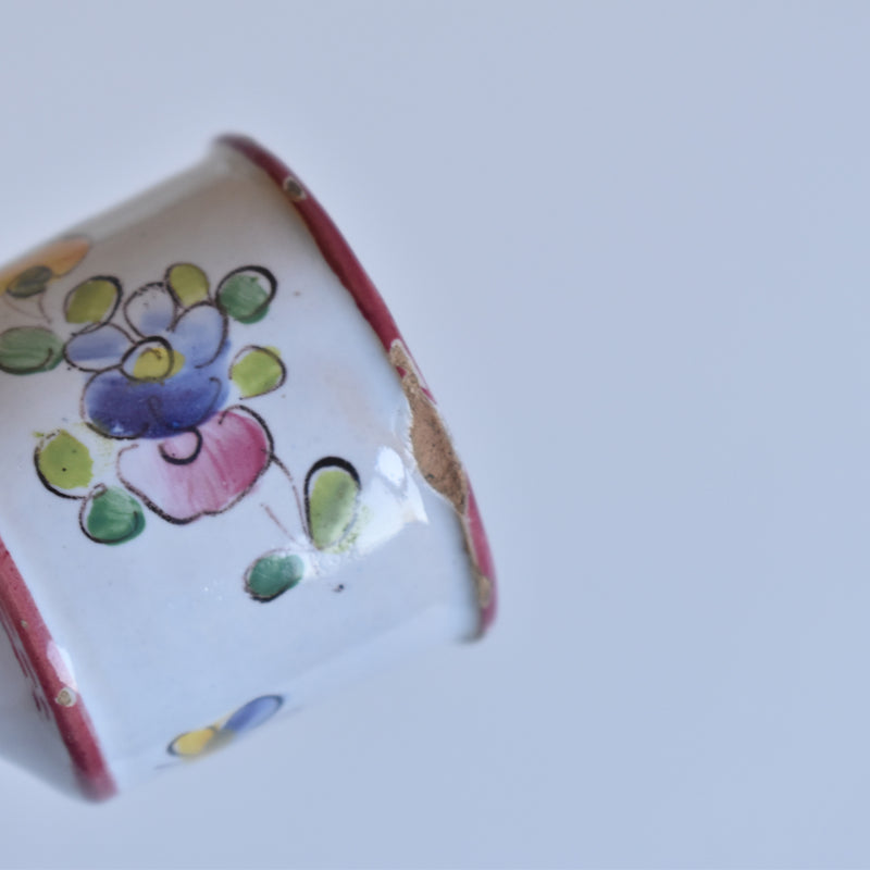 Antique Egg Cup Fleurs