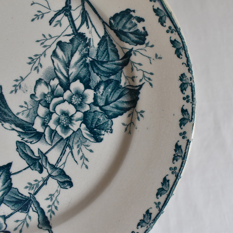 Antique Dessert Plate - Sarreguemines Carmen D