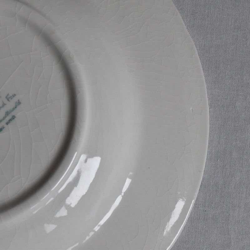 Antique deep plate, Lunéville, Grand Feu Tradition E