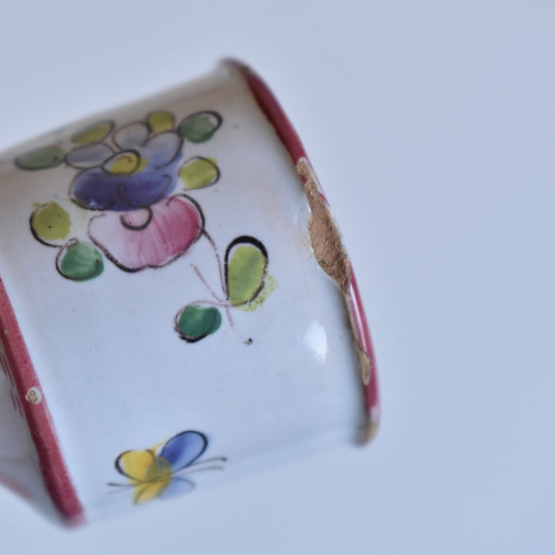 Antique Egg Cup Fleurs